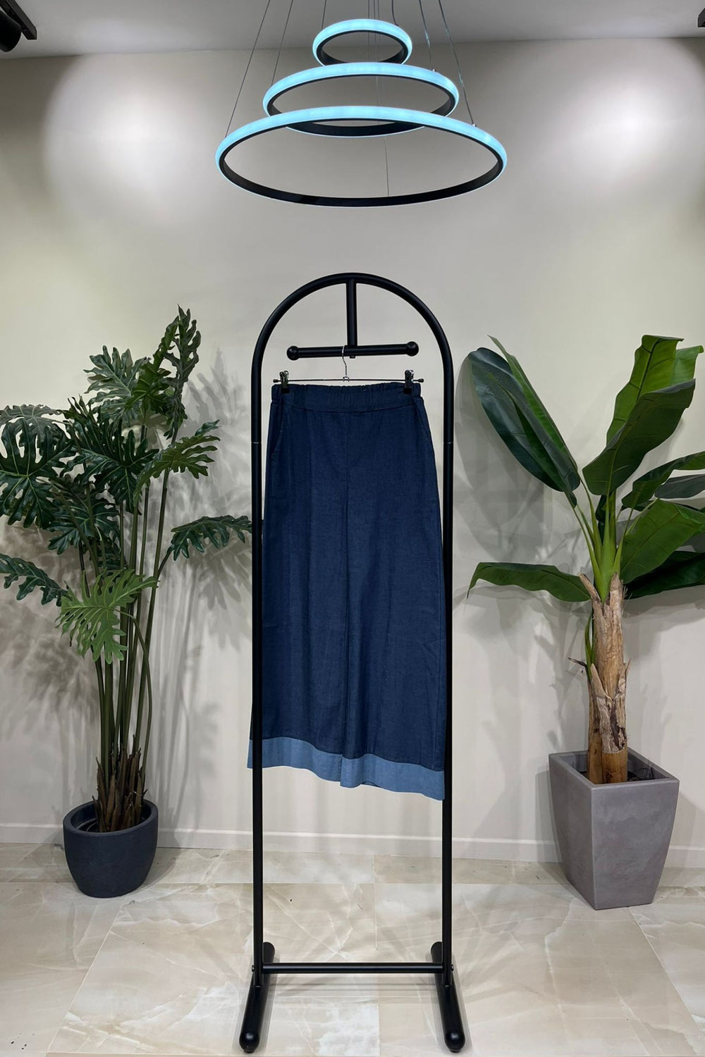 Gaucho jeans risvolto - Jeans scuro