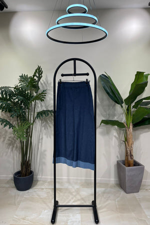 Gaucho jeans risvolto - Jeans scuro