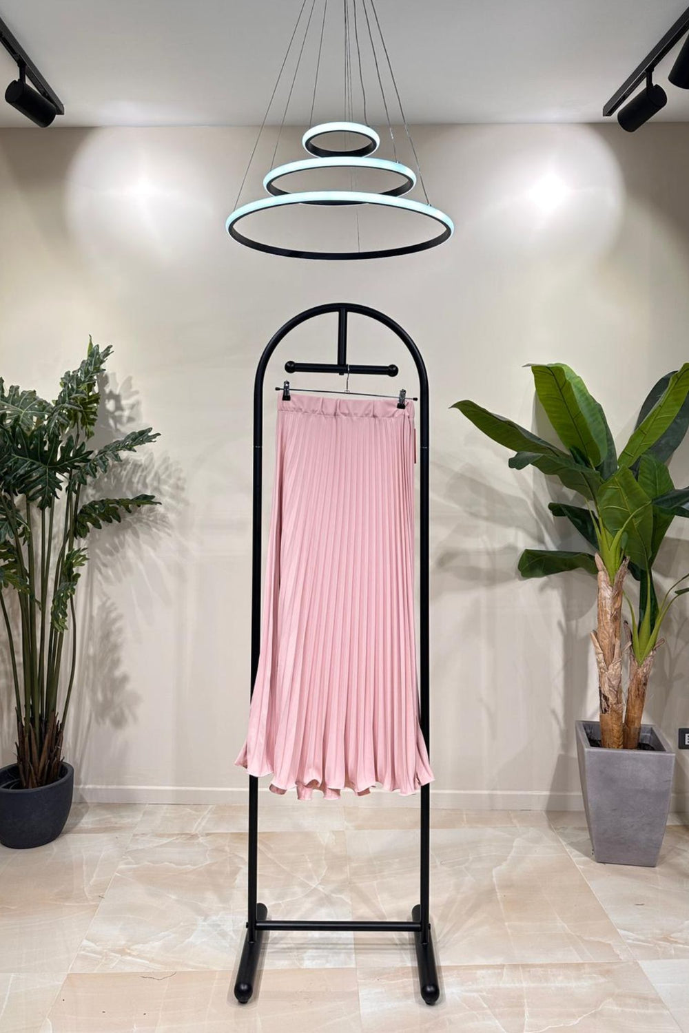 Gonna lunga plisse - Cipria