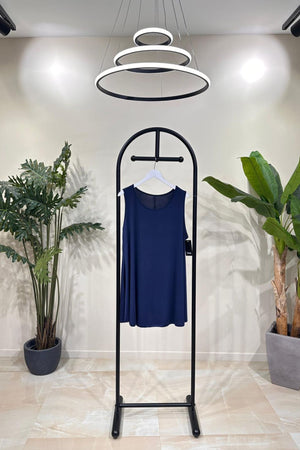 Canotta spalla larga liscia - Blu