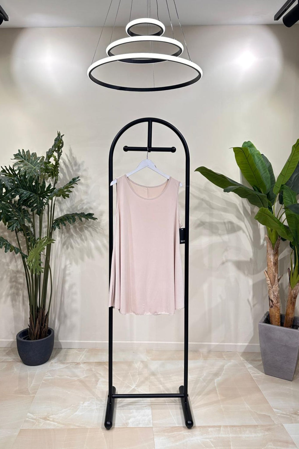 Canotta spalla larga liscia - Sabbia