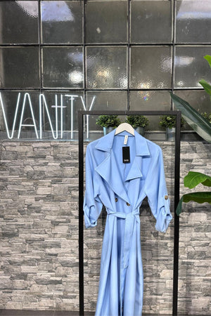 Trench cinta - Celeste