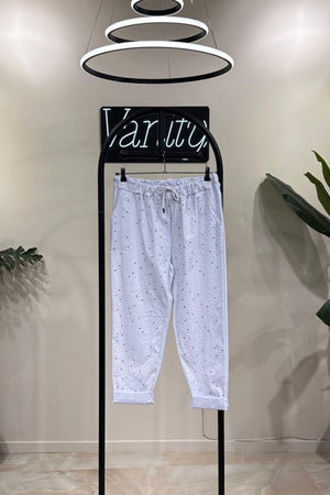 Pantalaccio strass - Bianco