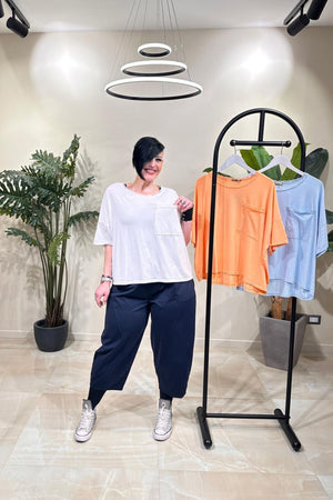 T-shirt scatola merletto - Bianco