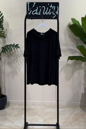 Blusa bengalina pinces - Nero