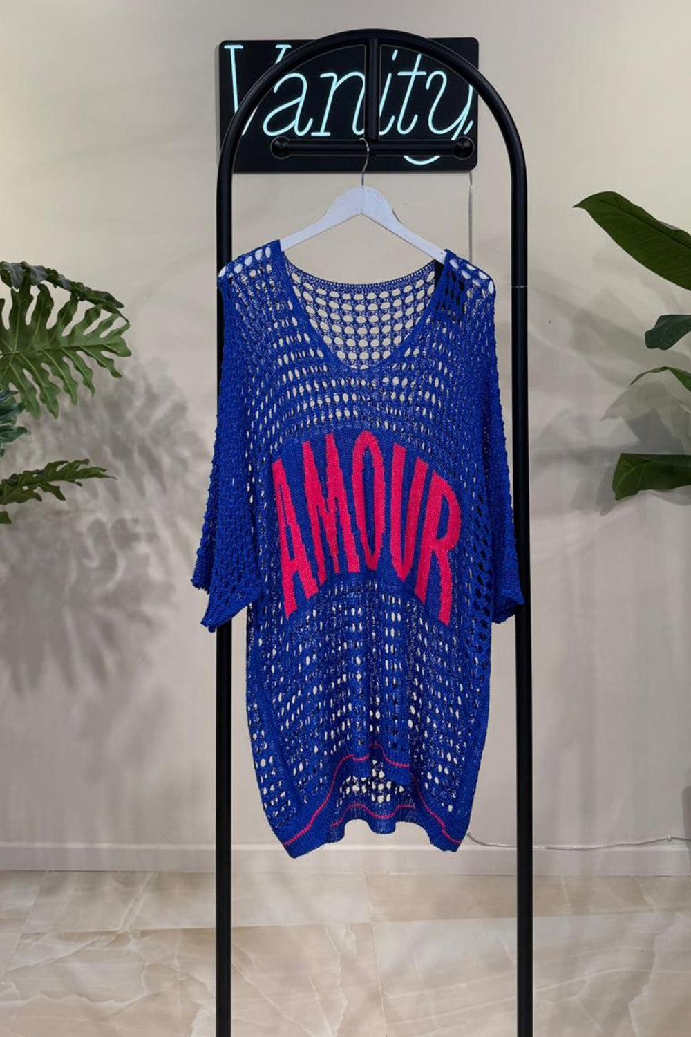 Maglia filo AMOUR - Blu royal