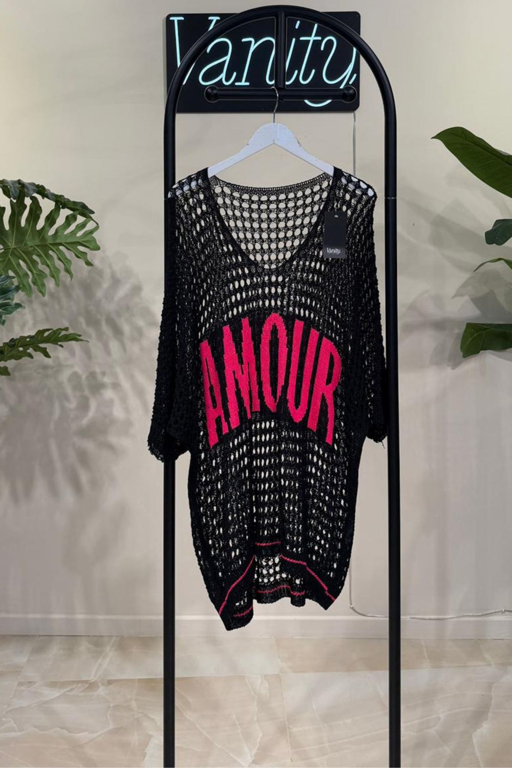 Maglia filo AMOUR - Nero