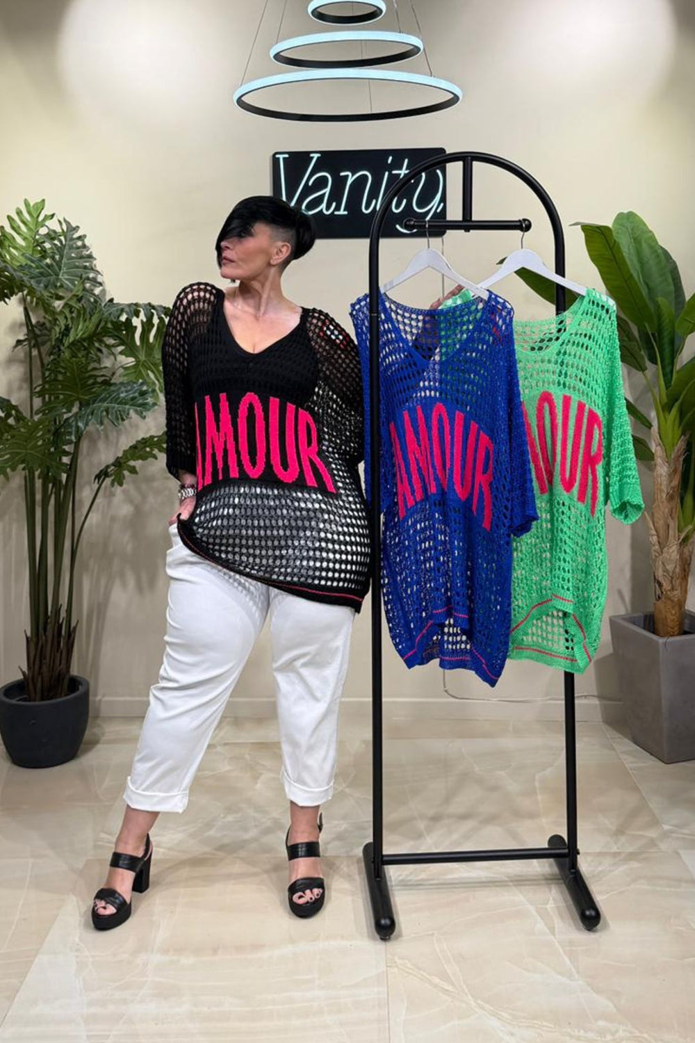 Maglia filo AMOUR - Blu royal