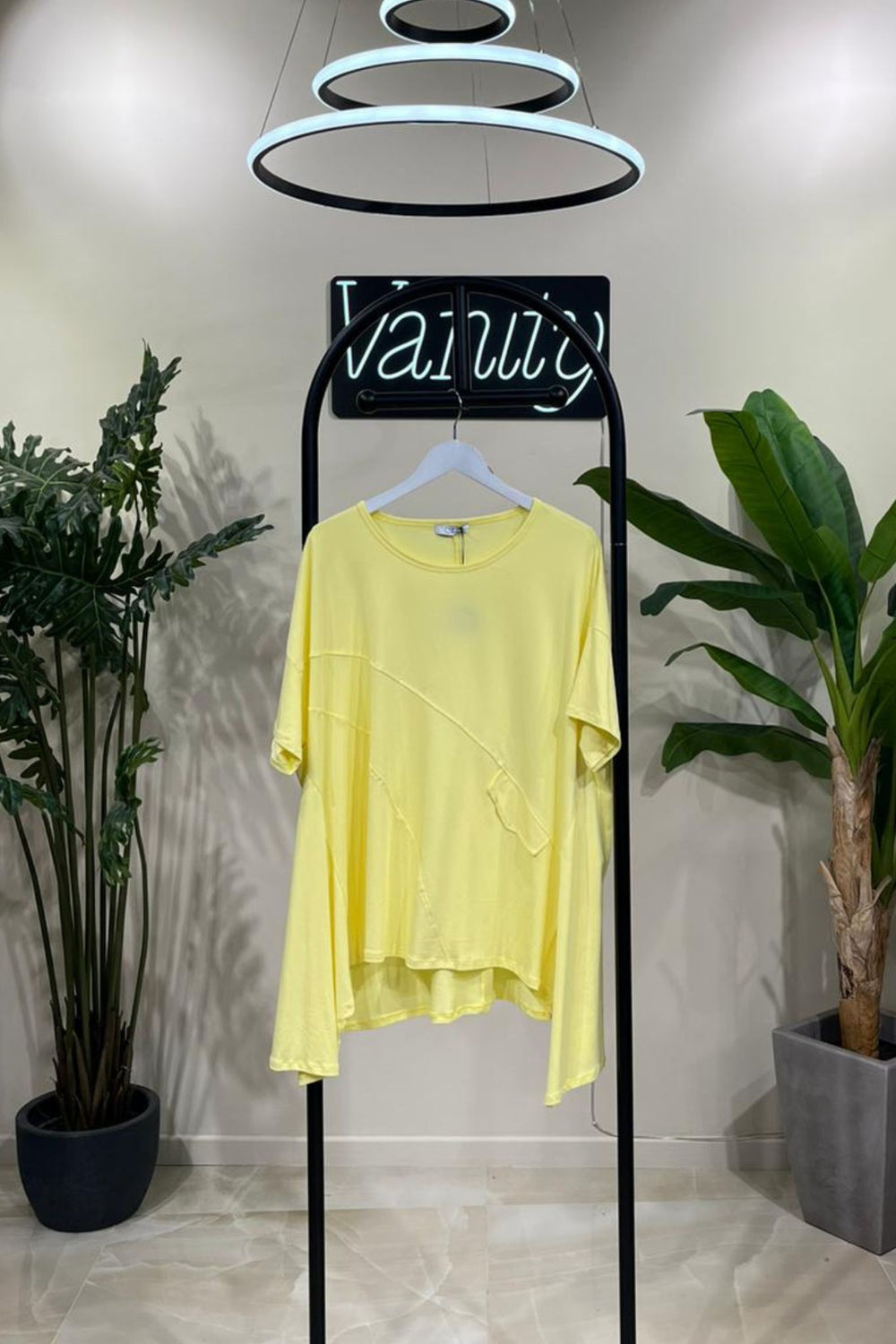 T-shirt tagli e tasca - Lemon
