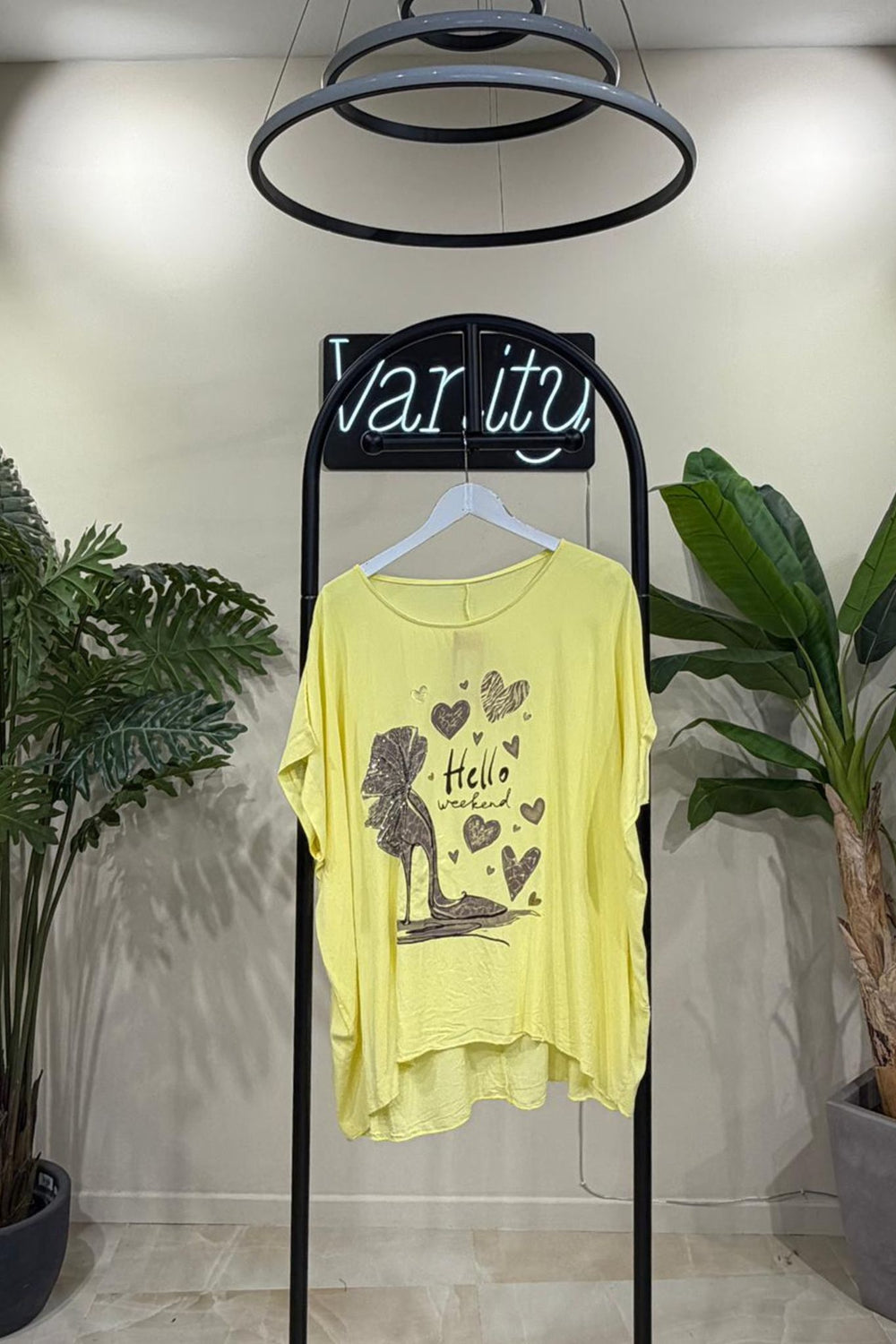 Blusa HELLO strass - Giallo