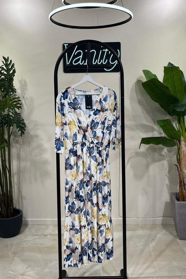 Abito viscosa provenza - Blu
