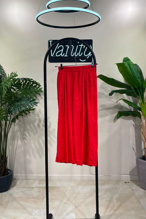 Pantalone garza fiori - Rosso