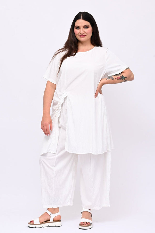 Completo viscosa maxi spacco - Bianco
