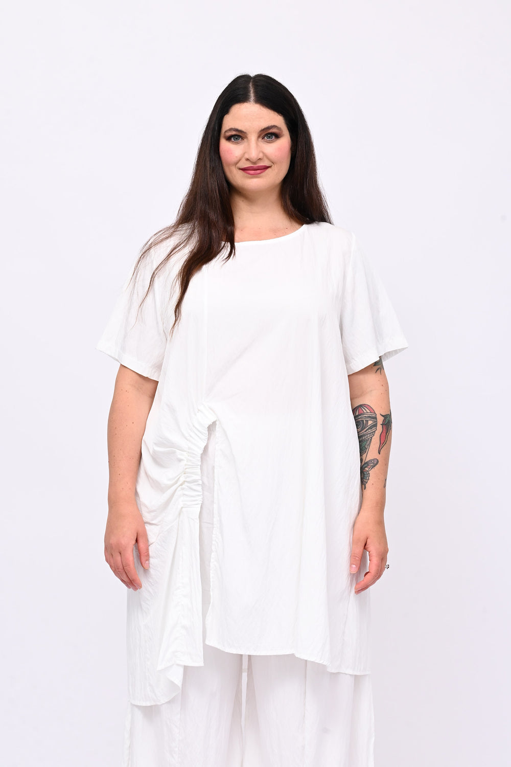 Completo viscosa maxi spacco - Bianco