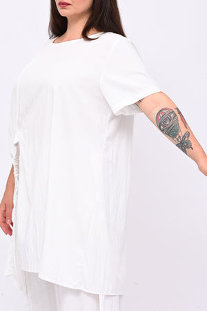 Completo viscosa maxi spacco - Bianco