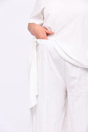 Completo viscosa maxi spacco - Bianco