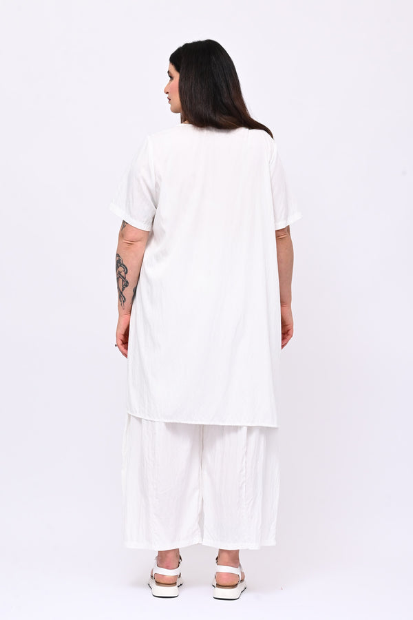 Completo viscosa maxi spacco - Bianco