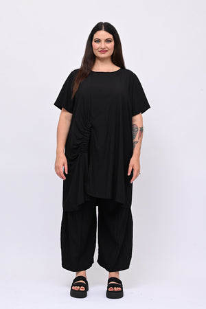Completo viscosa maxi spacco - Nero