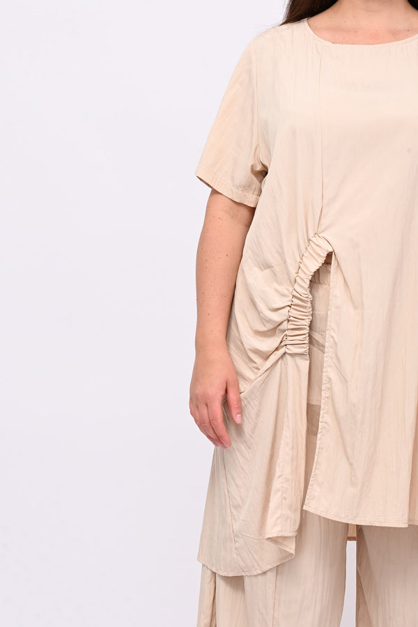 Completo viscosa maxi spacco - Nude