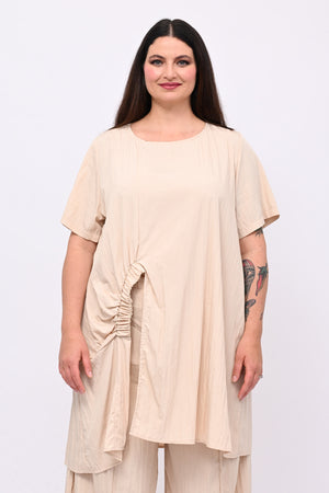 Completo viscosa maxi spacco - Nude