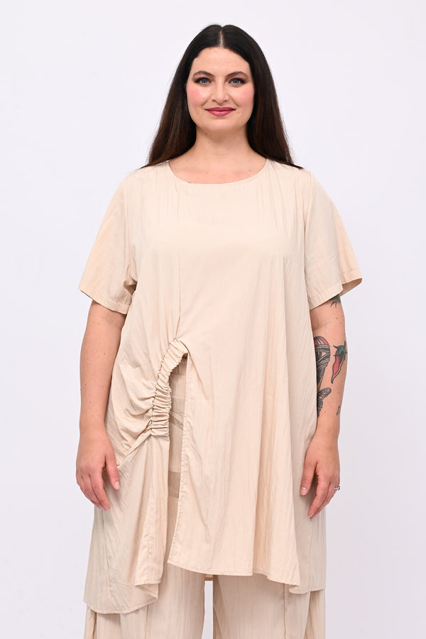 Completo viscosa maxi spacco - Nude