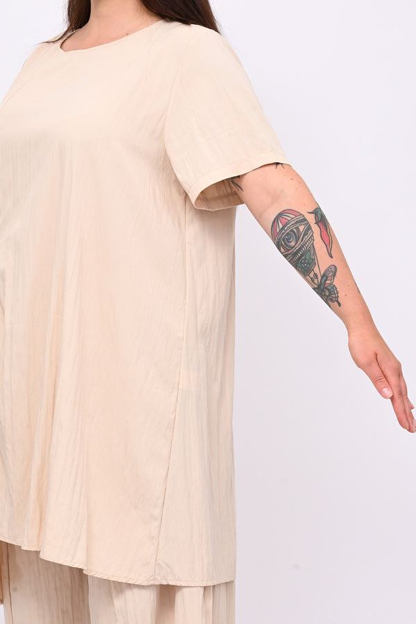 Completo viscosa maxi spacco - Nude