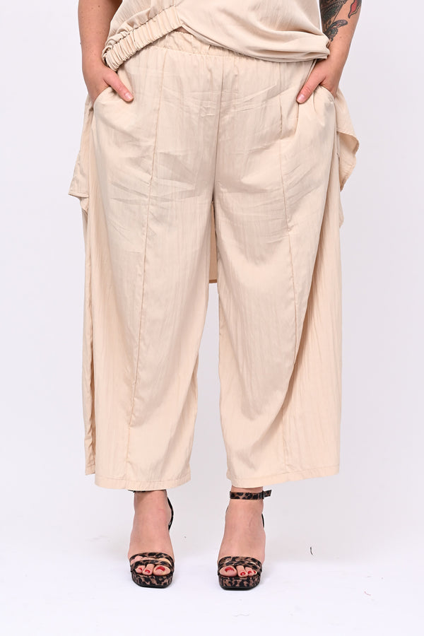 Completo viscosa maxi spacco - Nude