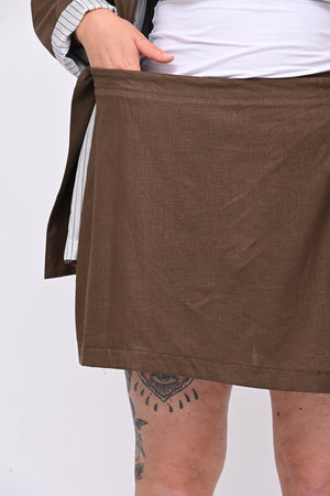 Tailleur lino gonnellino - Bruciato