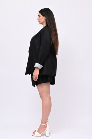 Tailleur lino gonnellino - Nero