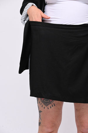 Tailleur lino gonnellino - Nero