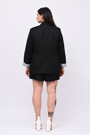 Tailleur lino gonnellino - Nero