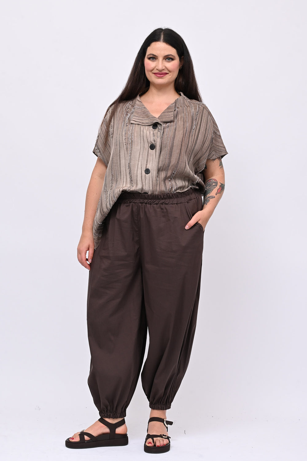 Pantalone combact elastico - Moro
