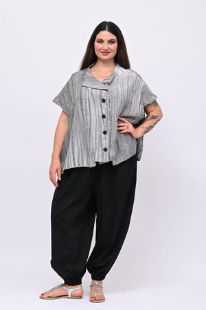 Giacca raso Tokyo - Grigio perla