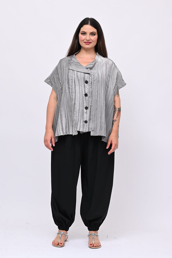 Giacca raso Tokyo - Grigio perla