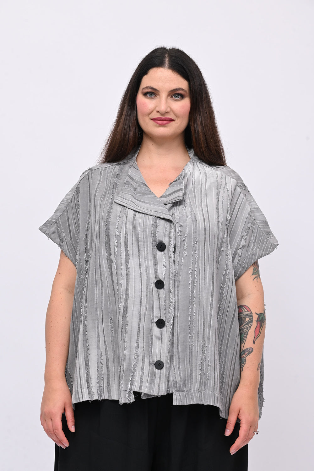 Giacca raso Tokyo - Grigio perla
