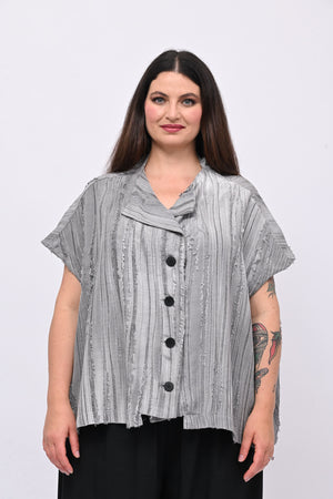Giacca raso Tokyo - Grigio perla