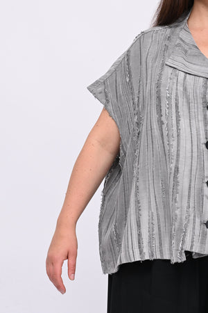 Giacca raso Tokyo - Grigio perla