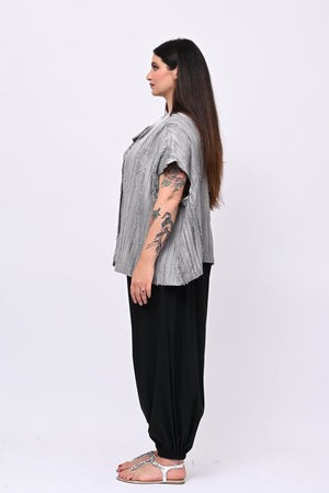 Giacca raso Tokyo - Grigio perla