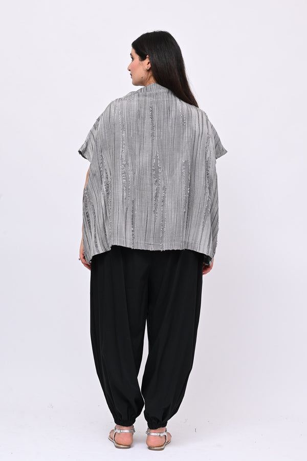 Giacca raso Tokyo - Grigio perla