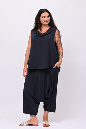 Completo collo sciallato - Blu