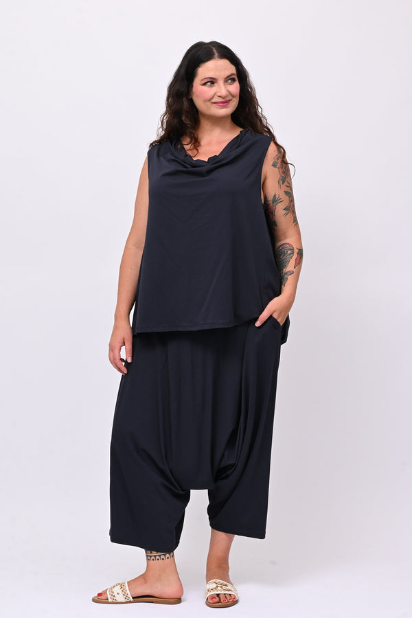 Completo collo sciallato - Blu