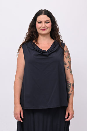 Completo collo sciallato - Blu