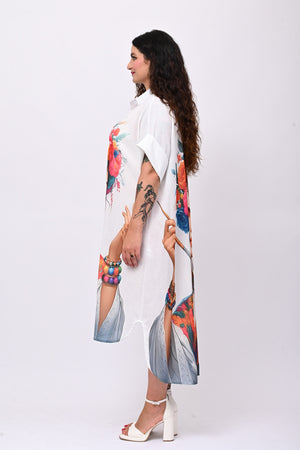 Abito lino Frida - Bianco