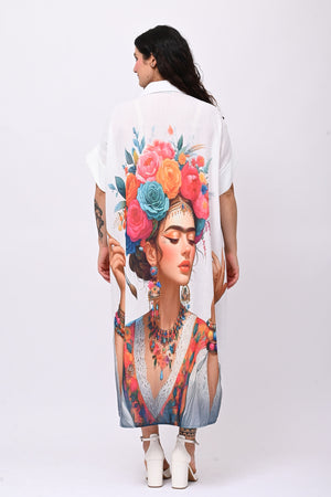 Abito lino Frida - Bianco