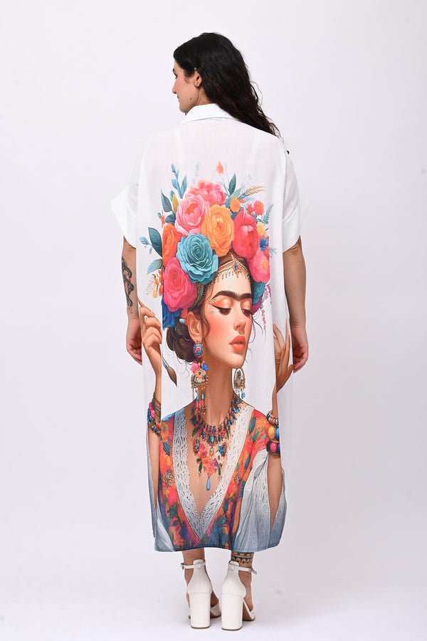 Abito lino Frida - Bianco