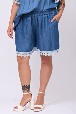 Completo chambrie merletto - Jeans medio
