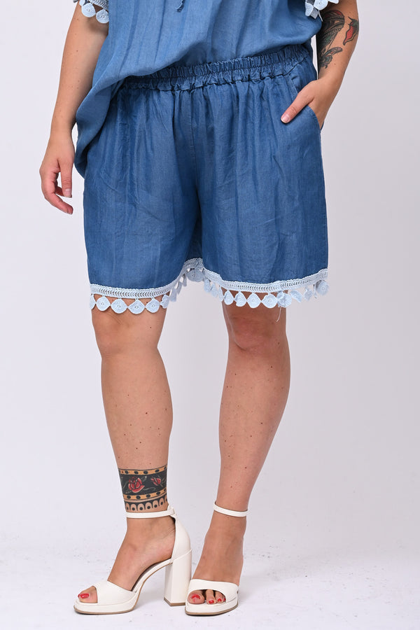 Completo chambrie merletto - Jeans medio