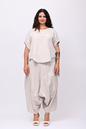 Blusa popeline laccio - Gesso