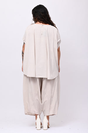 Blusa popeline laccio - Gesso