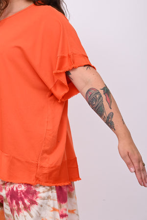 Maglia scatola bordo raso - Arancio